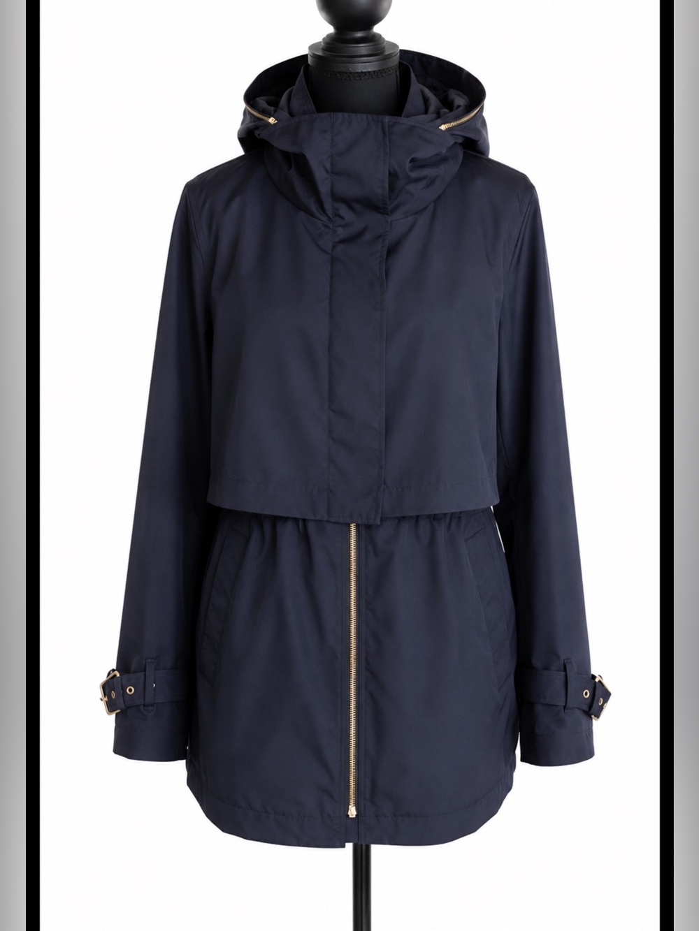 Zara Technical Rain Jacket/Anorak with Hidden Hood. Size S